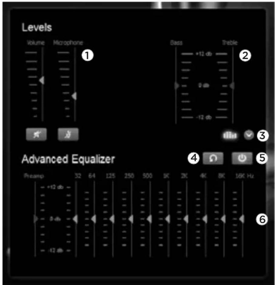 LOGITECH G430 - Paramètres du volume et de l'égaliseur - 1