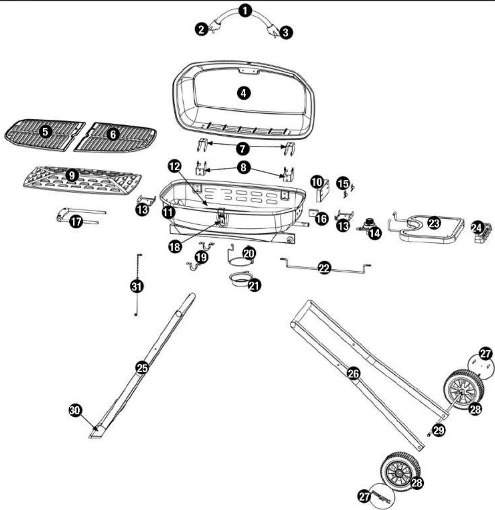 Blue Rhino GTC1205B - Exploded View - 1
