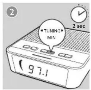 PHILIPS AJ3116 - Réglage des stations de radio FM - 2