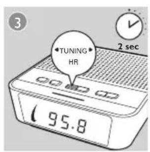PHILIPS AJ3116 - Réglage des stations de radio FM - 3