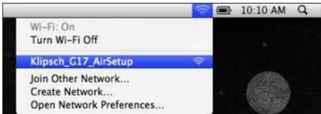 KLIPSCH Gallery G17 AirPlay - TRINN FOR NETTVERKSKONFIGURASJON AV AIRPLAY - 1