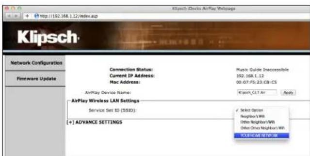 KLIPSCH Gallery G17 AirPlay - STAPPEN VOOR DE AIRPLAY-NETWERKINSTELLING - 5