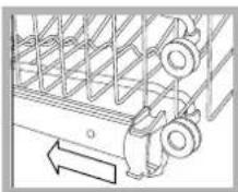 INDESIT DFG 2631M NX EU - The height of the upper rack should ideally be adjusted WHEN THE RACK IS EMPTY. - 1