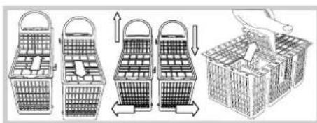 INDESIT DFG 2631M NX EU - Lower rack and cutlery basket - 4