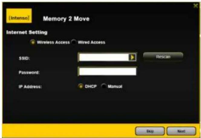 INTENSO Memory 2 Move - Conguración del acceso a Internet - 1