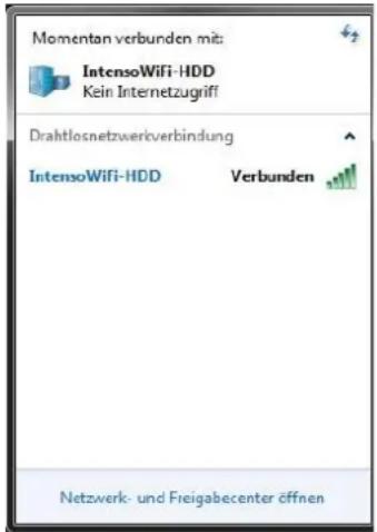 INTENSO Memory 2 Move - HERSTELLEN EINER WIRELESS LAN VERBINDUNG MIT EINEM PC - 1