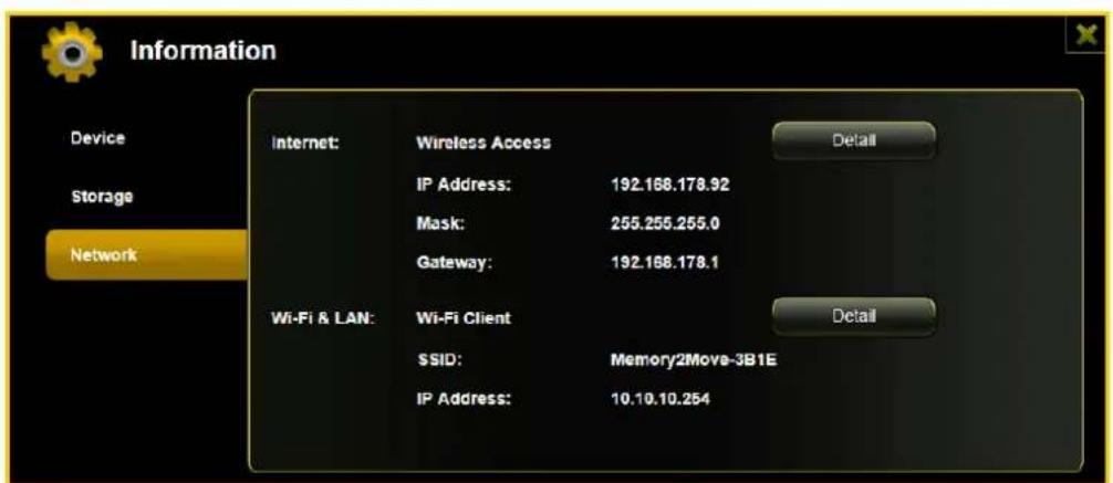 INTENSO Memory 2 Move - NETWORK INFORMATION - 1