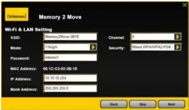 INTENSO Memory 2 Move - Conguración Wi-Fi y LAN - 1