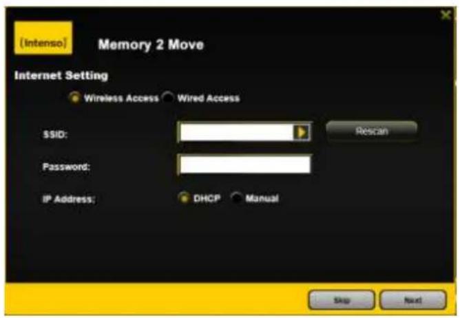INTENSO Memory 2 Move - Stabilire l'accesso a Internet - 1