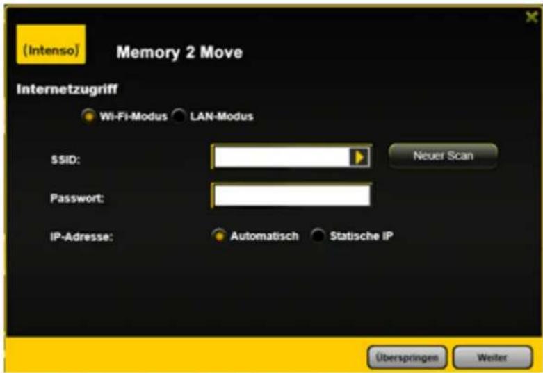 INTENSO Memory 2 Move - Einrichten des Internetzugris - 1