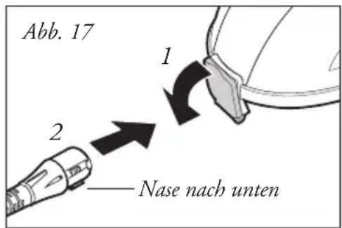 Abb. 17 1 2 Nase nach unten