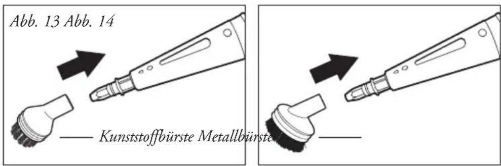 Abb. 13 Abb. 14 — Kunststoffbürste Metallbürste