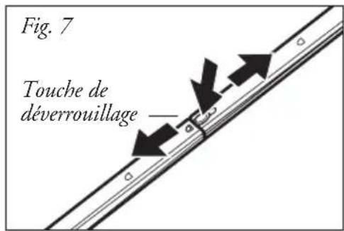 Fig. 7 Touche de déverrouillage