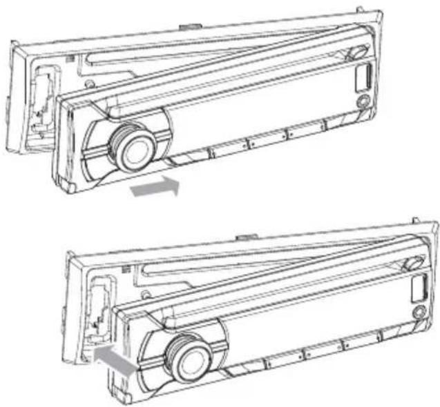 PHILIPS CarStudio CE133G - Fixation du panneau avant - 1