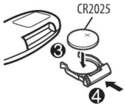 PHILIPS CarStudio CE133G - Pour remplacer la pile de la télécommande : - 2