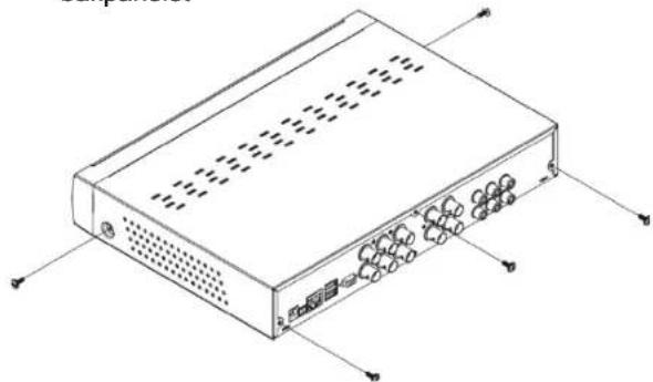 KONIG SECDVR404 - Installere harddisk: - 1