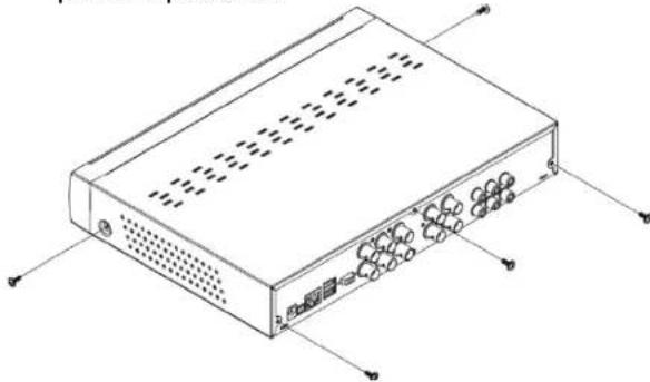 KONIG SECDVR404 - Installazione dell'hard disk drive: - 1