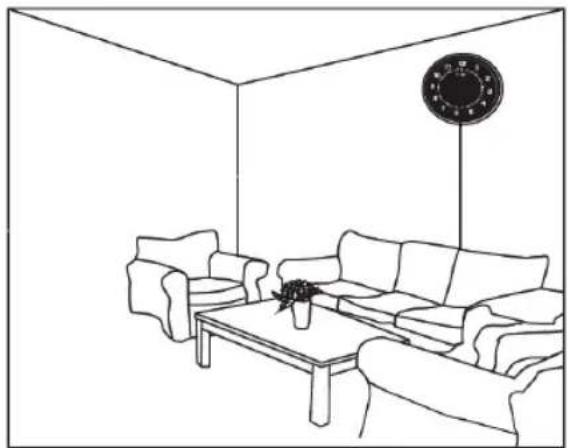 KONIG SECDVRWCA10 - Bevestiging van de klok: - 1