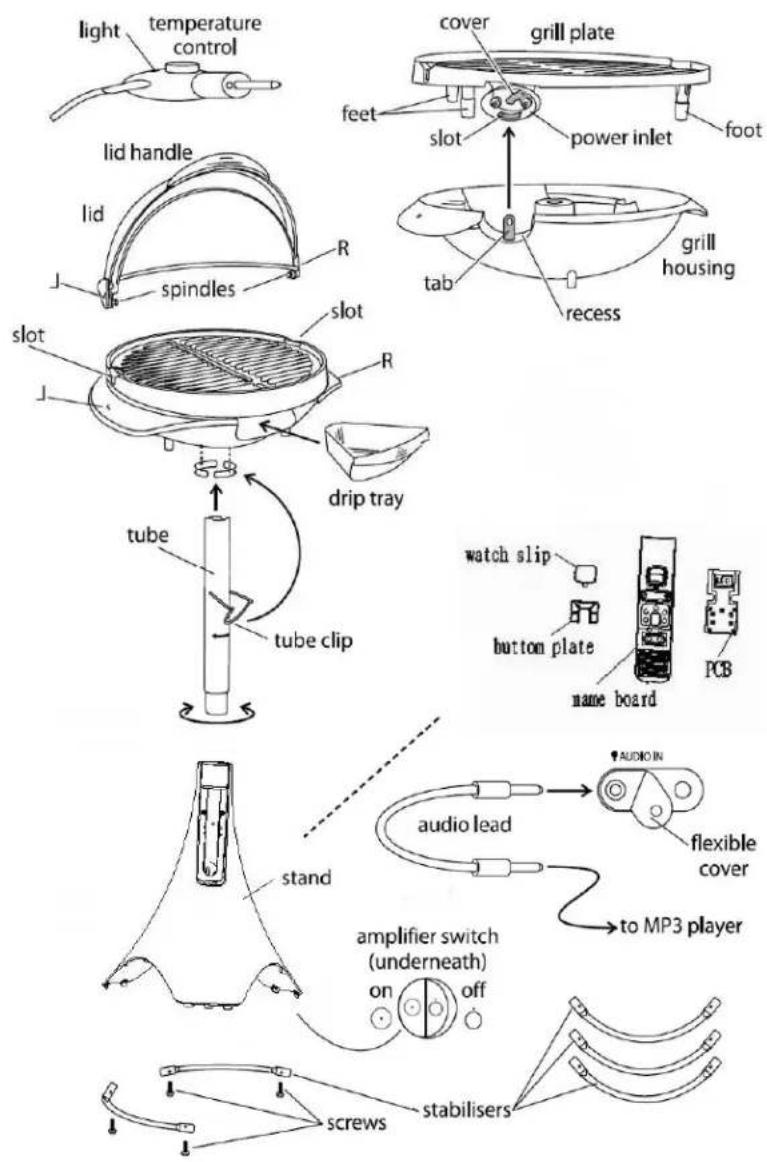 KALORIK GRB32231S - SHORT CORD INSTRUCTIONS - 1