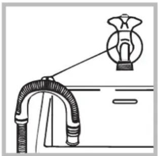 INDESIT XWE61451WEU - Anschluss des Ablaufschlauches - 2