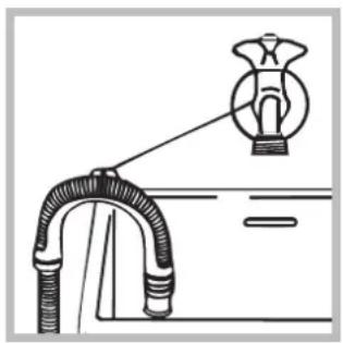 INDESIT XWE61451WEU - Aansluiting van de afvoerbuis - 2