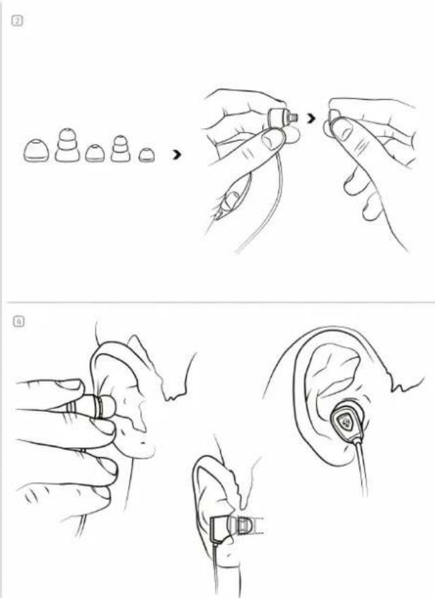 Illustration showing ear ear ear being adjusted to a key, with corresponding diagrams illustrating the process.