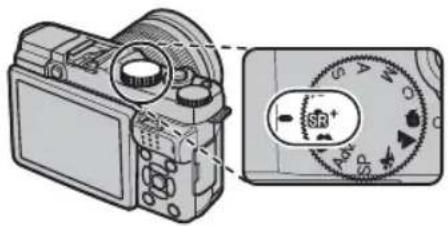 FUJIFILM XM1 - Sélectionnez le mode SR ^+ . - 1