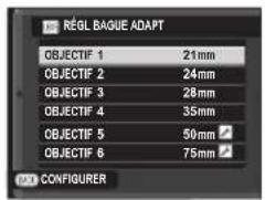 FUJIFILM XM1 - Réglages de la bague adaptatrice - 1