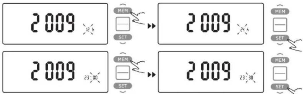 HOMEDICS BPA3000EU - SETTING DATE, TIME AND MEASUREMENT UNIT - 9