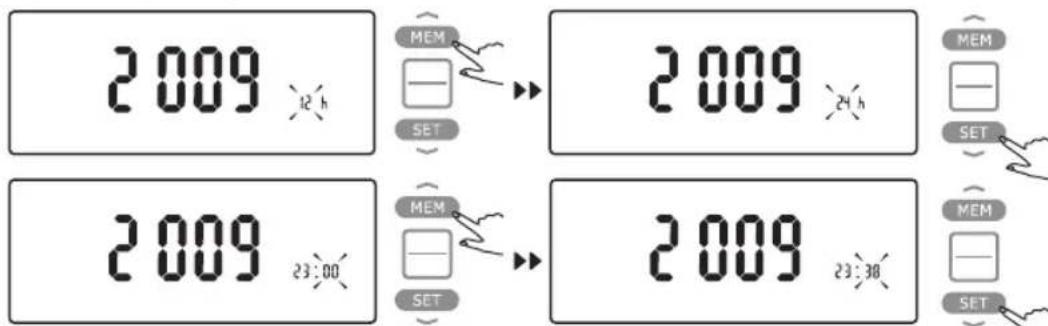HOMEDICS BPA3000EU - RéGLAGE DE LA DATE, DE L'HEURE ET DE L'UNITÉ DE MESURE - 9