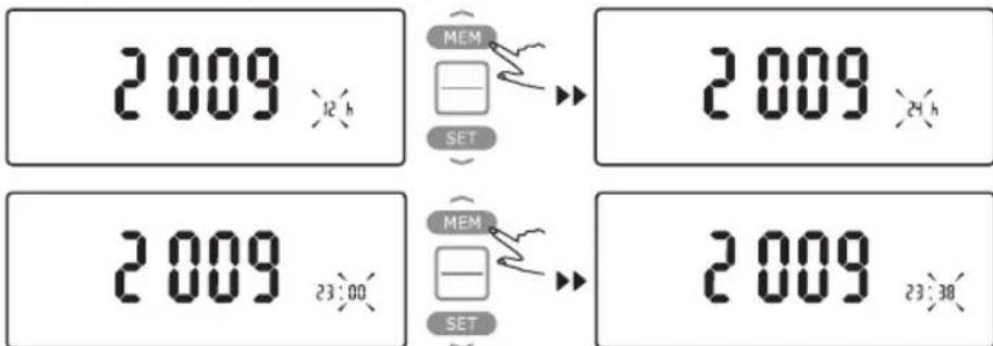 HOMEDICS BPA3000EU - CONFIGURACION DE LA FECHA, HORA Y UNIDAD DE MEDICION - 9