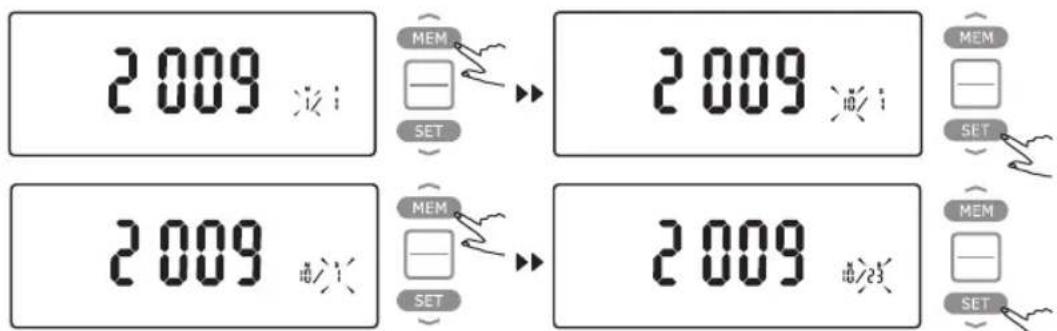 HOMEDICS BPA3000EU - SETTING DATE, TIME AND MEASUREMENT UNIT - 7