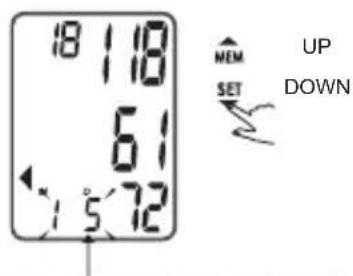18 118 61 5 72 MEM UP SET DOWN