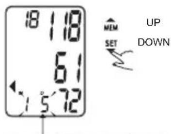 18 118 61 5 72 MEM UP SET DOWN
