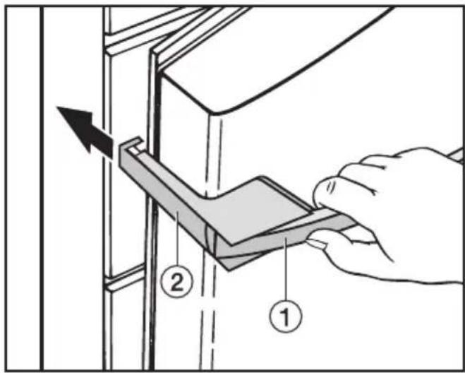 MIELE FN 12621 S1 - Démontage de la poignée de porte : - 1