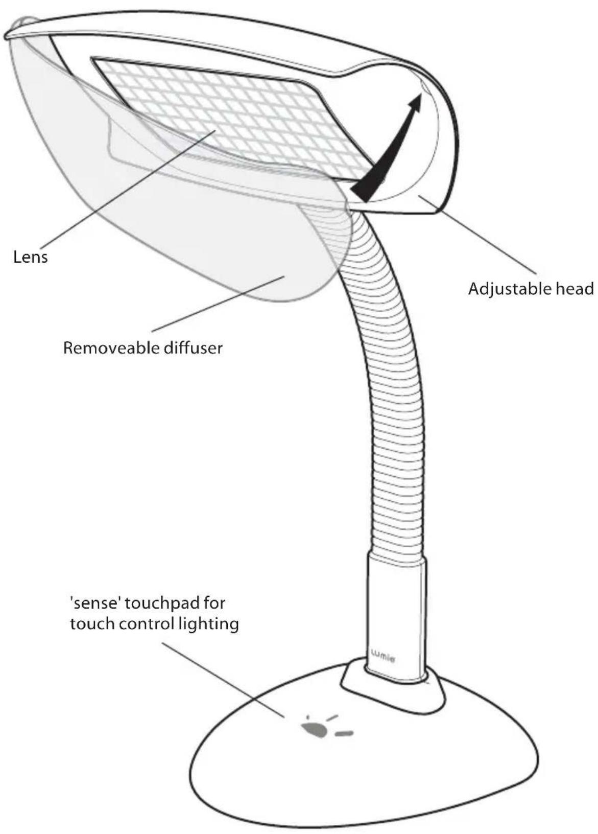 LUMIE Desklamp - Without the diffuser – typically 30 minutes - 1