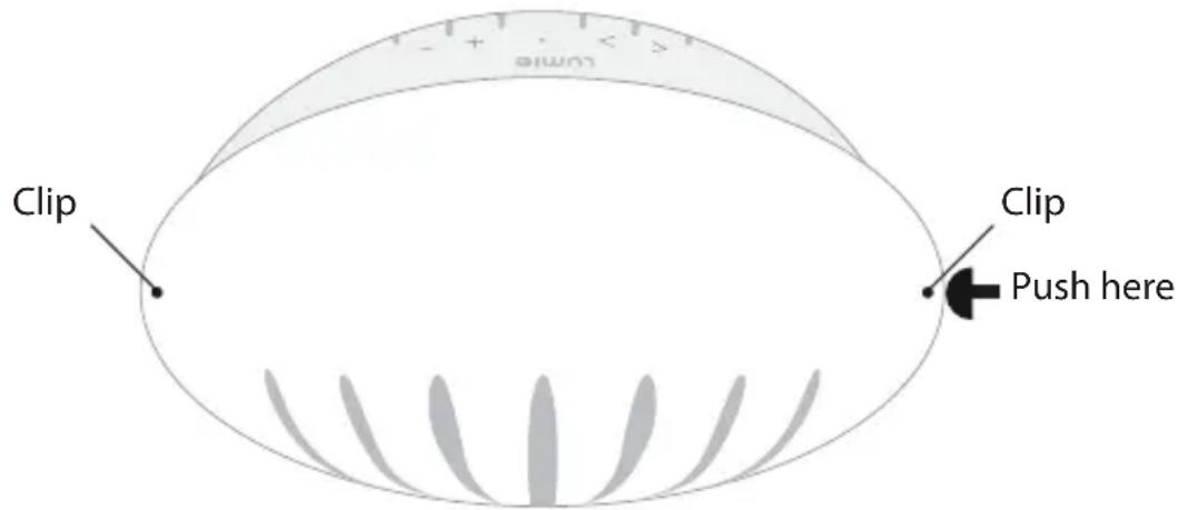 LUMIE BodyClock Active 250 - To remove the lamp cover - 1