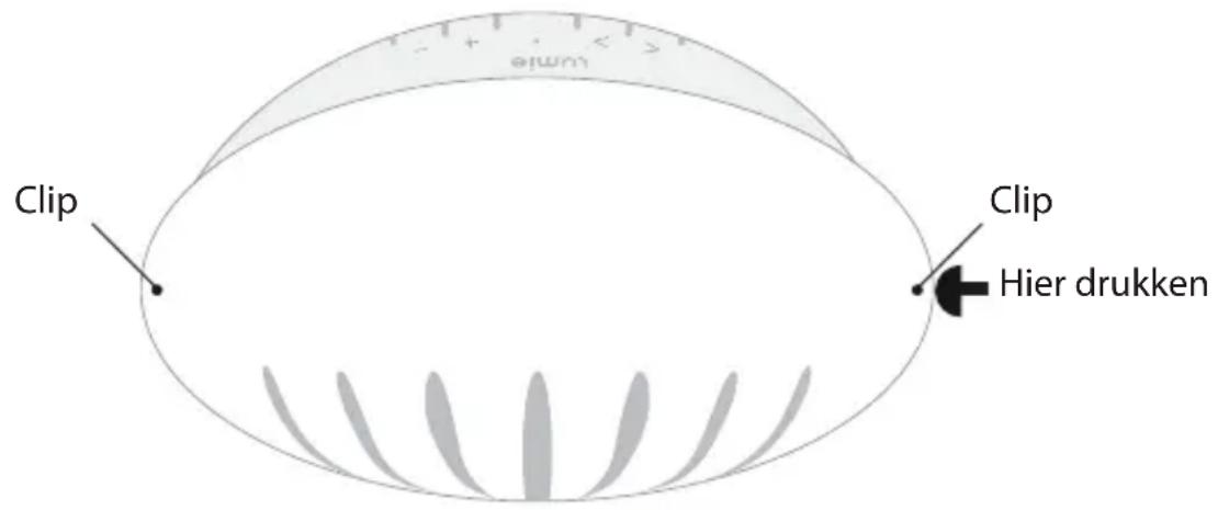 LUMIE BodyClock Active 250 - De lampenkap verwijderen - 1