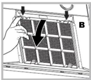 HOTPOINT-ARISTON HGF 9.5 AM XHA - Konserwacja filtra węglowego (B) - 1
