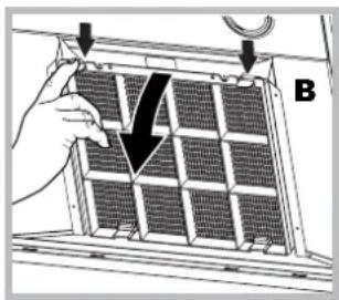HOTPOINT-ARISTON HGF 9.5 AM XHA - Entretien du fi ltre à charbon (B) - 1