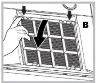 HOTPOINT-ARISTON HGF 9.5 AM XHA - Údržba uhlíkového fi ltru (B) - 1
