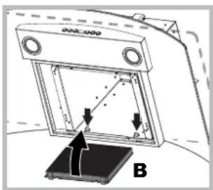 HOTPOINT-ARISTON HGF 9.5 AM XHA - Substituição do fi Itro de carvão (B) - 2