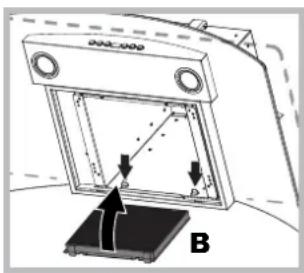 HOTPOINT-ARISTON HGF 9.5 AM XHA - Mantenimiento del fi Itro de carbón (B) - 2