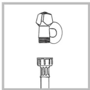 HOTPOINT-ARISTON ECOT7F 1292 EU - Electric and water connections Connecting the water inlet hose - 1