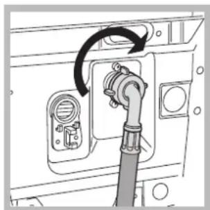 HOTPOINT-ARISTON ECOT7F 1292 EU - Electric and water connections Connecting the water inlet hose - 2