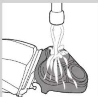 PHILIPS PowerTouch PT717 - Pulizia del rasoio sotto l'acqua corrente - 3