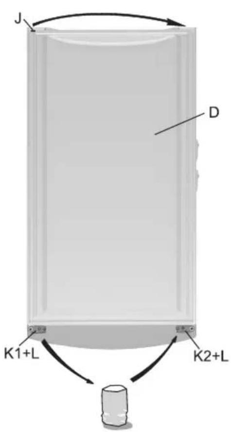GORENJE F6181AW - Inversion du sens d'ouverture de la porte - 2