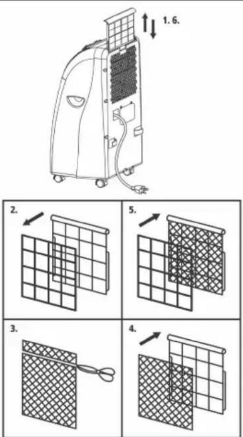 EINHELL MKA 3002 M - Replacing the carbon filter - 1
