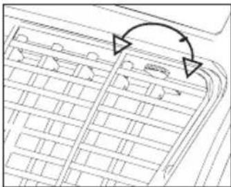 EINHELL MKA 3002 M - Ajustage des grilles de ventilation verticales : - 1