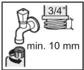 PANASONIC NA148VB4 - Raccordement du tuyau d'alimentation en eau - 3
